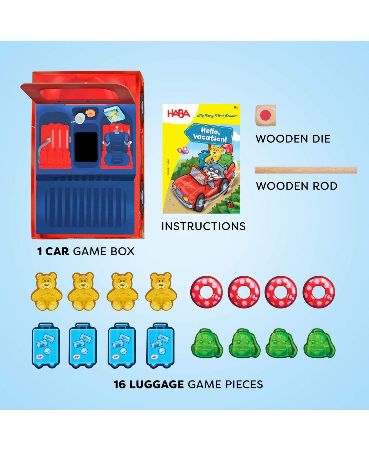 Детская настольная игра Haba Hello Vacation Color-Matching Board Game, Ages 2+, цвет: Красный — фото 4