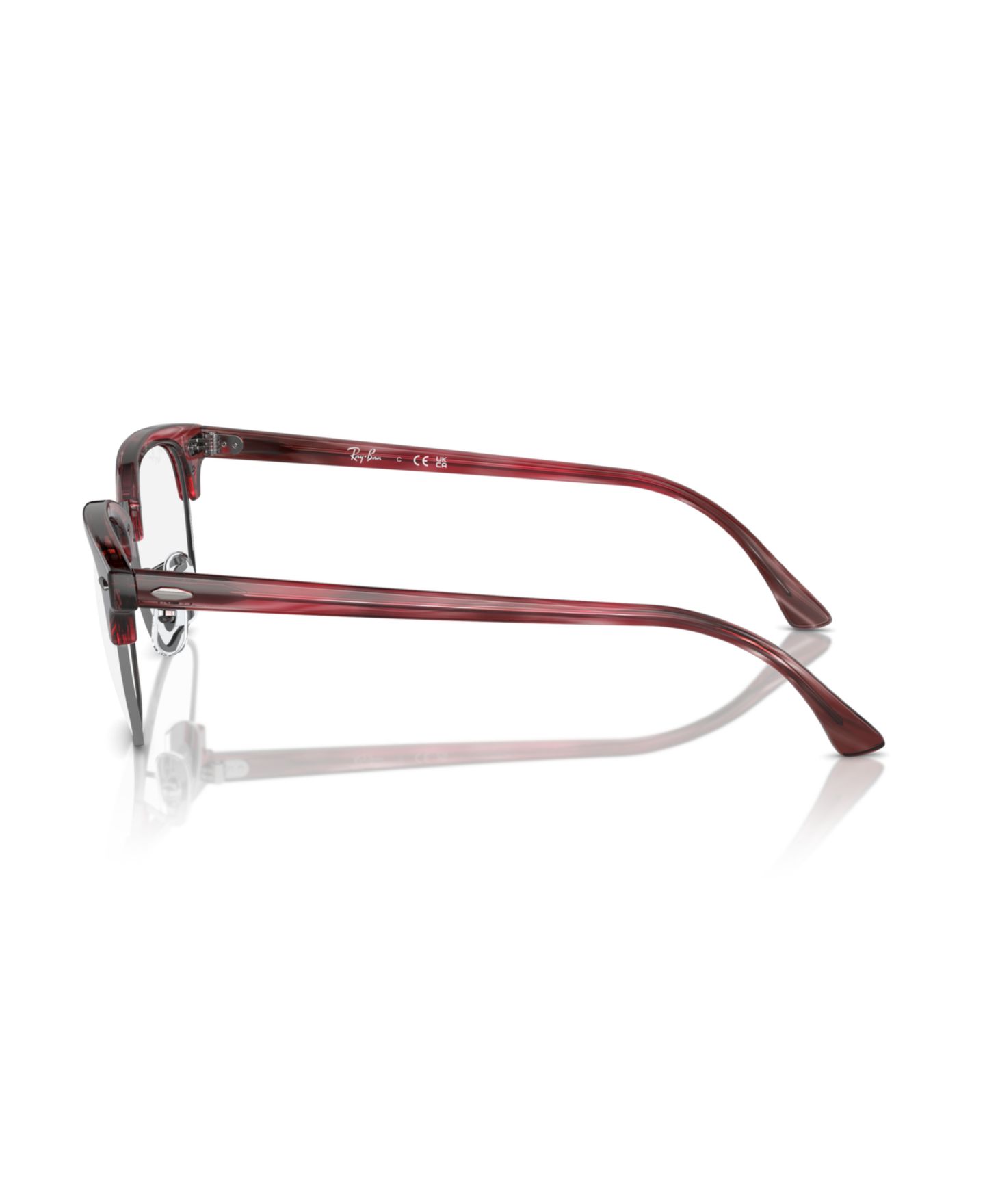 Очки Ray-Ban Square Unisex Clubmaster Optics Eyeglasses, RB5154, цвет: Полосатый коричневый — фото 7