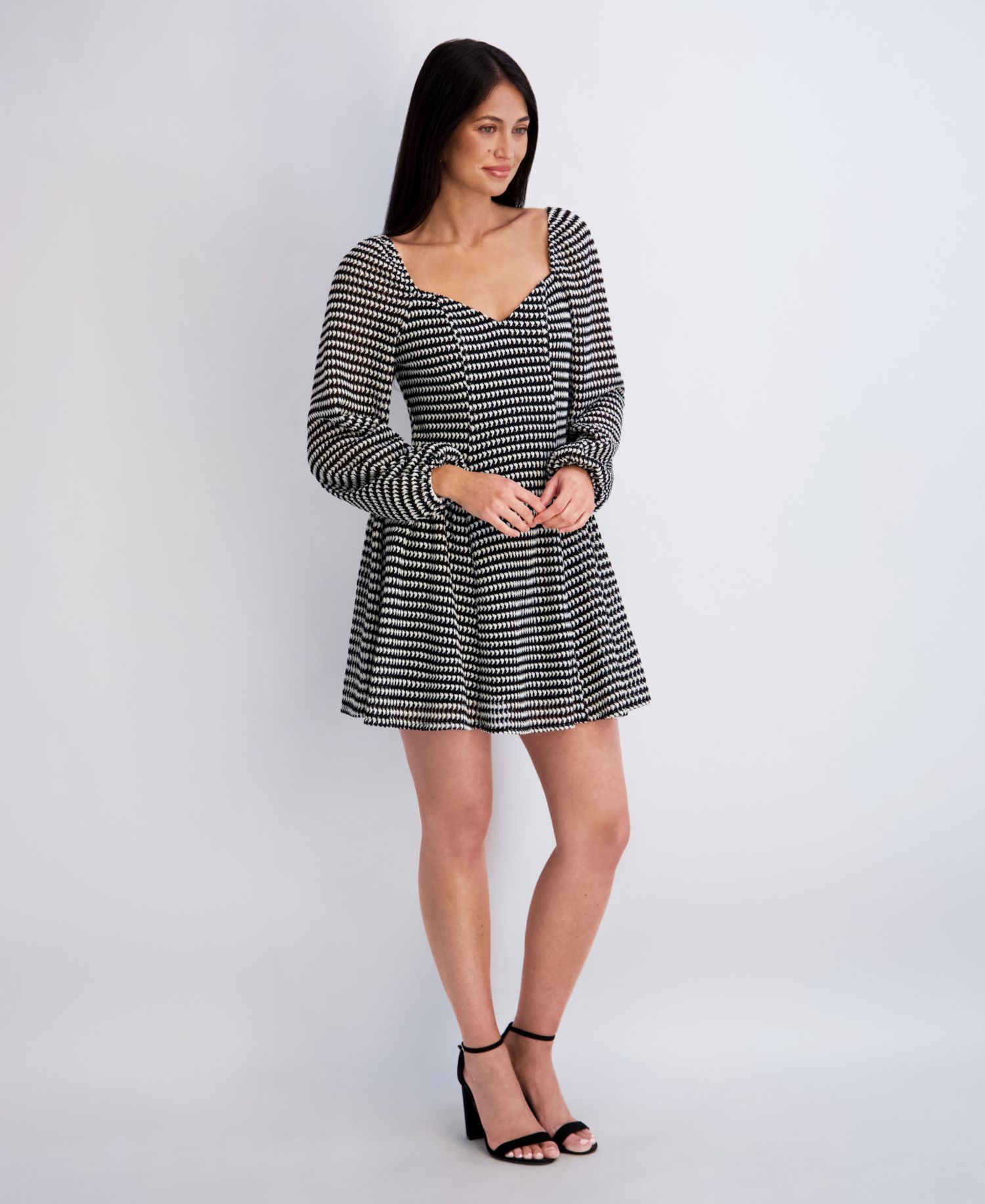 Women's Novelty Print Sweetheart Neck Dress