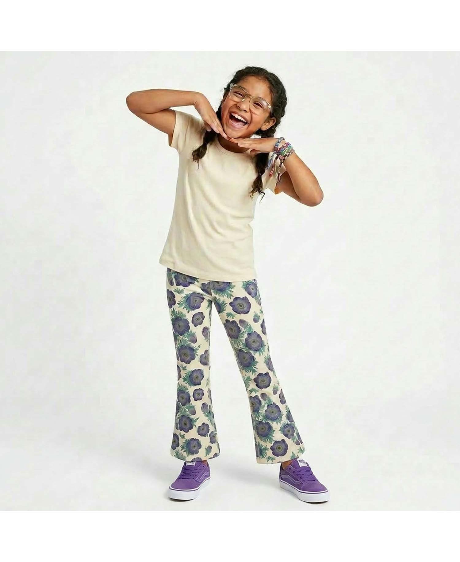 Girls Fair Trade Organic Cotton Flare Leggings Yoga Pant