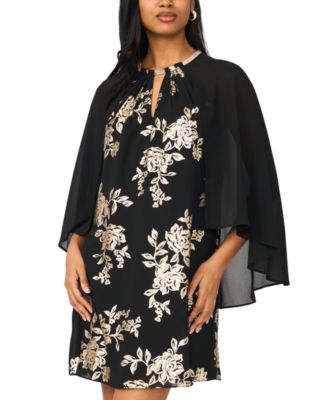 macy's black and gold dress Women's Maxi Formal & Tie Dresses detail halter neckline and abstract sparkling metallic foil print Jluxlabel Women's Metallic Celestina Draped