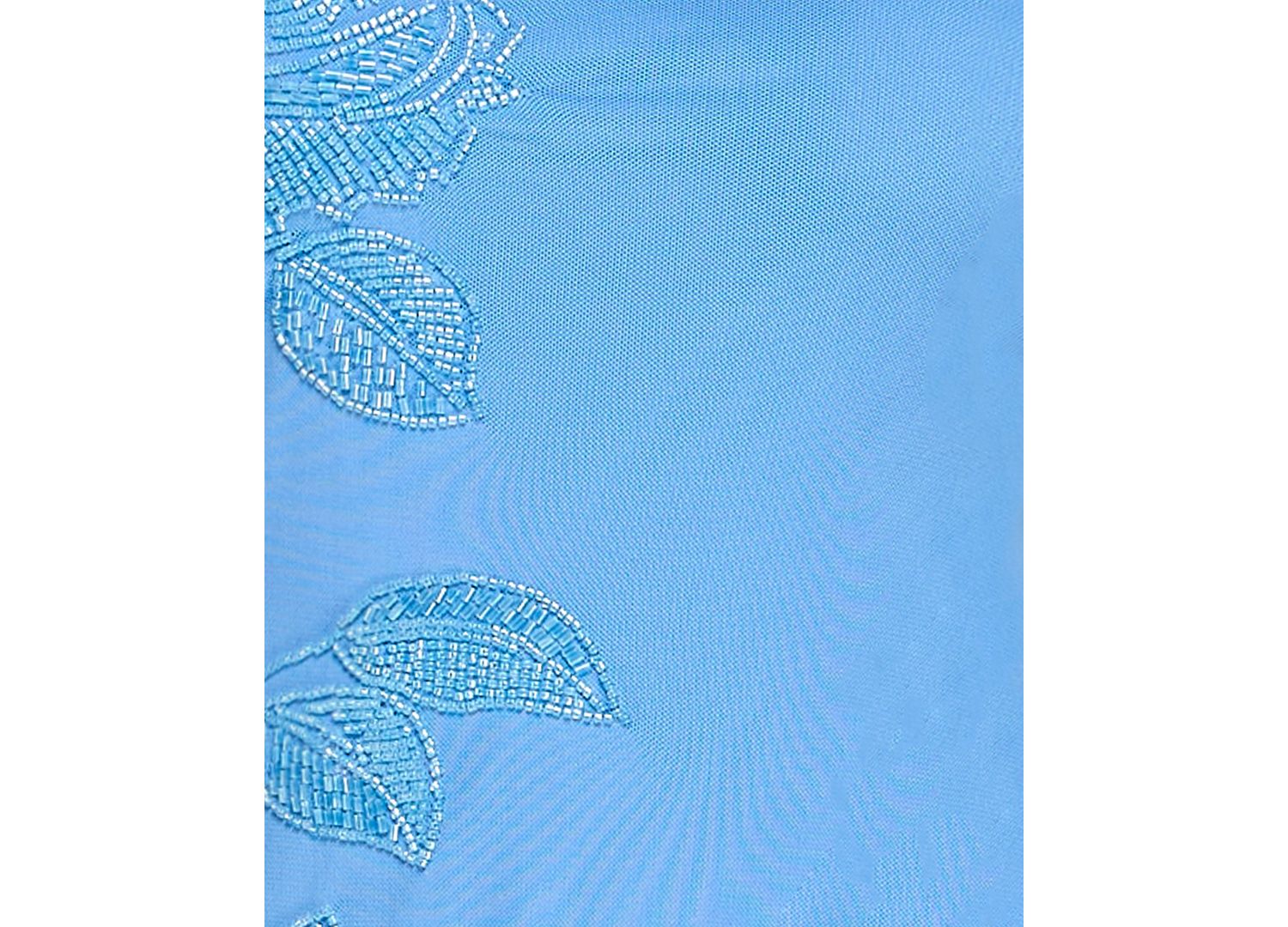 Women's Beaded Mesh Strapless Slim Dress