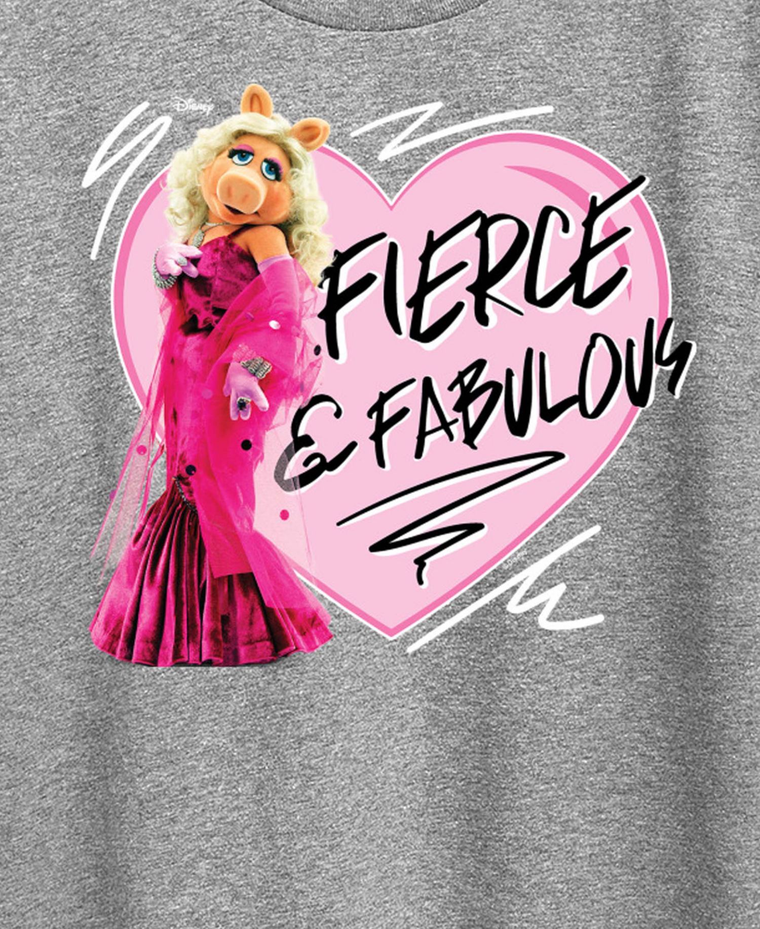 Plus Size the Muppets Fierce and Fabulous Miss Piggy Short-Sleeve Graphic T-Shirt