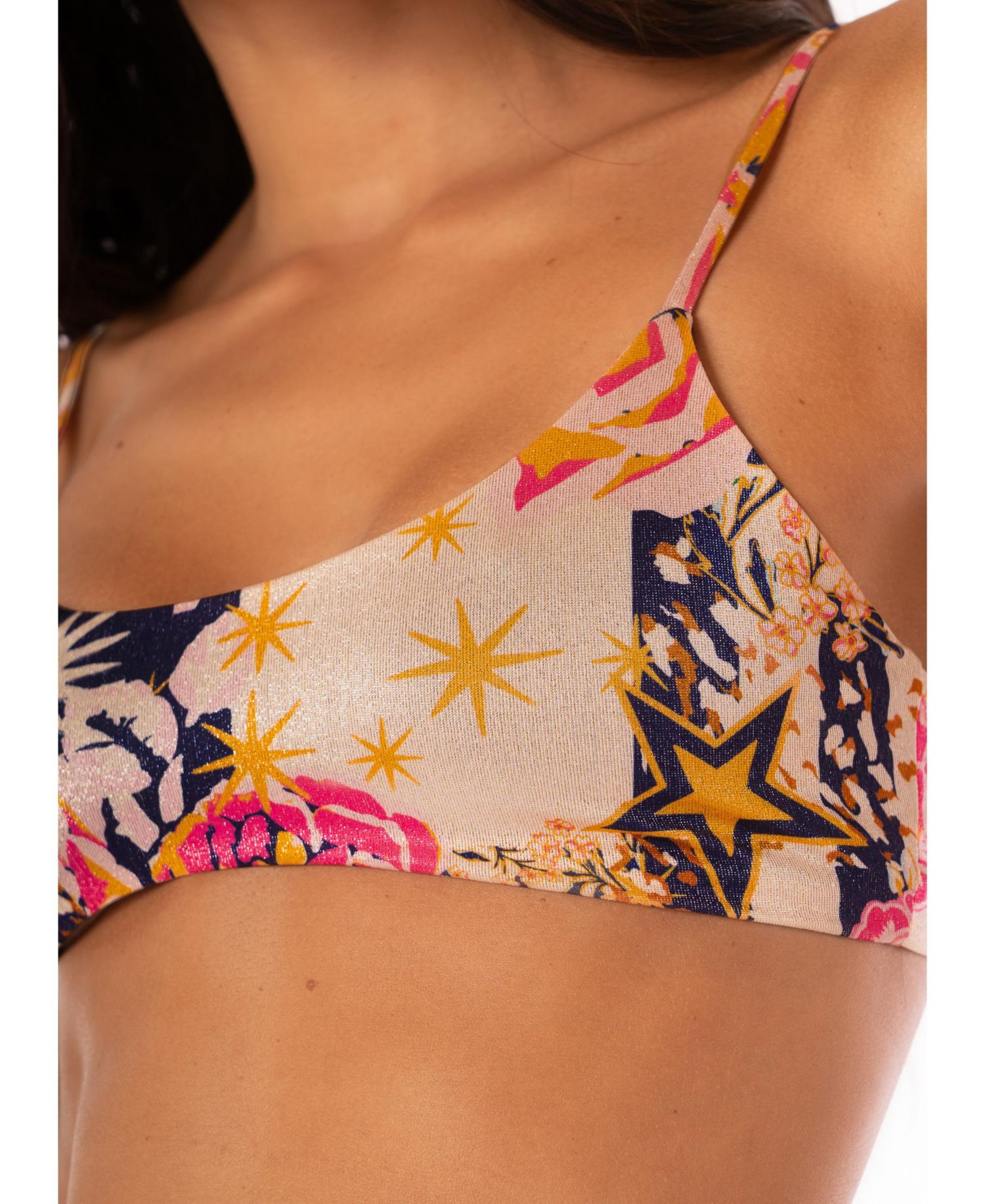 Women's Patchwork Rose Micah Bikini Top