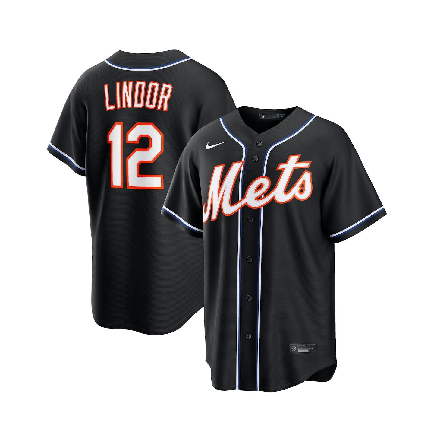 Мужской топ Nike Francisco Lindor Black New York Mets 2026 Replica Fashion Jersey — фото 1
