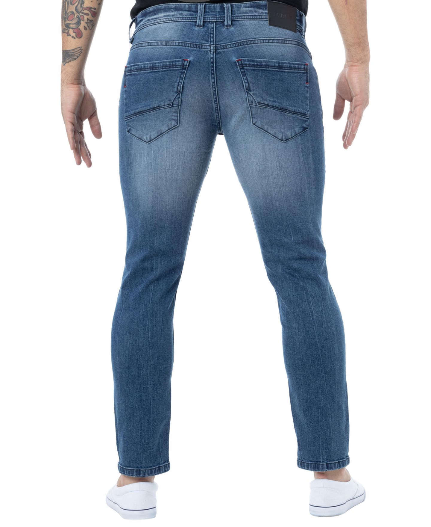 Мужские джинсы X-Ray RAW X Men's5-pocket, цвет: Средний синий — фото 4