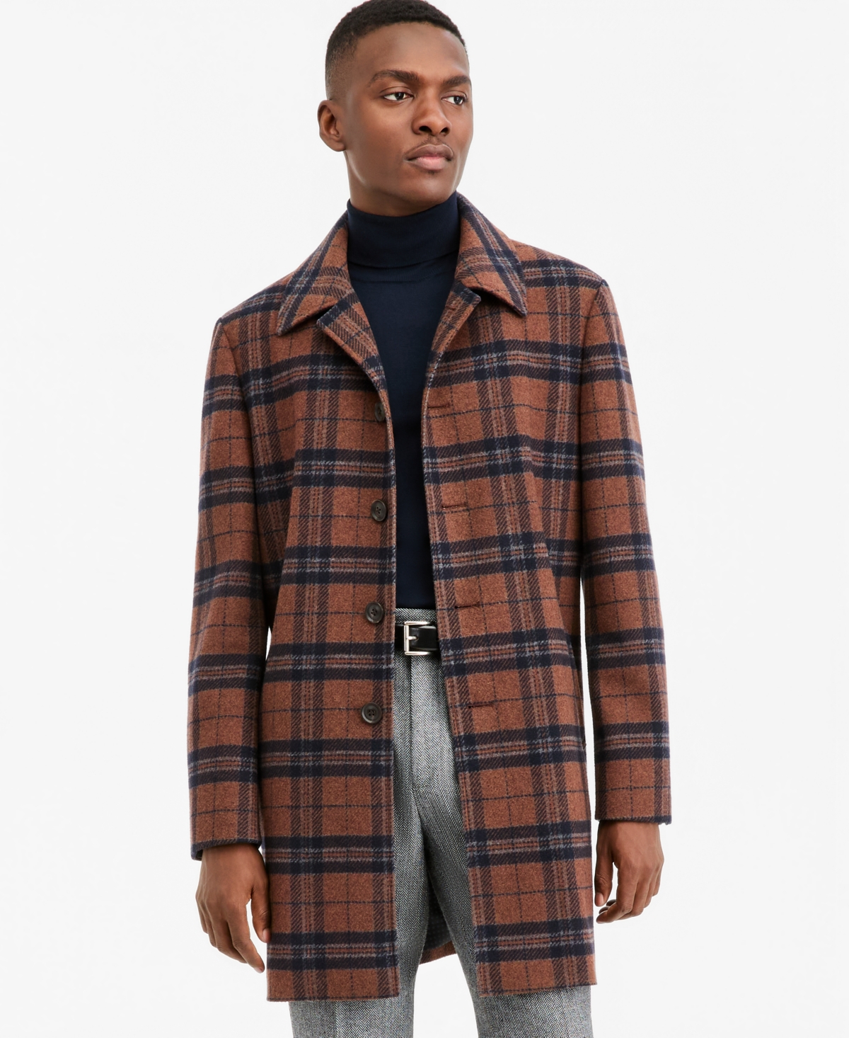 Ted by Baker Men's Modern-Fit Plaid Overcoat