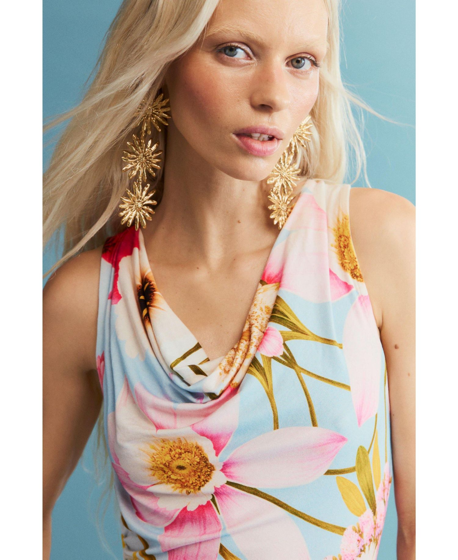 Women's Sleeveless printed dress