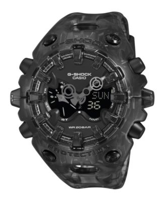 Men's Japanese Quartz Analog Digital Gray Resin Watch 58.2mm