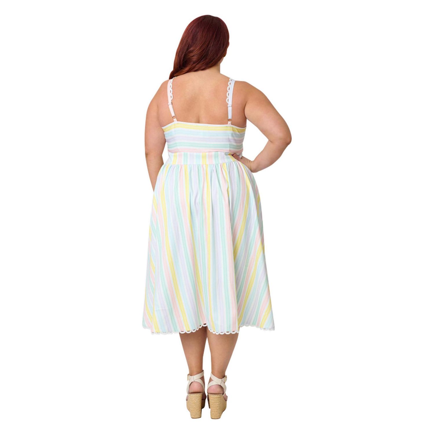 Plus Size Button Front Swing Dress