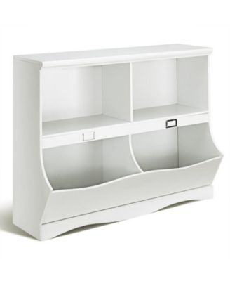 Kids Bookshelf and Toy Organizer with Open Divided Shelves, 41.5 x 33 in