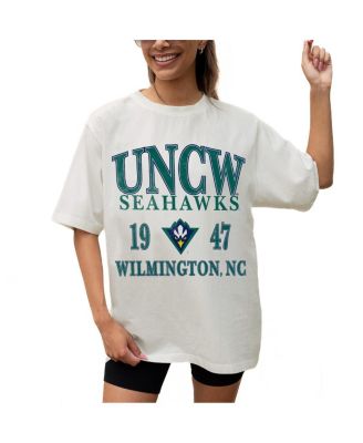 Women's Cream UNC Wilmington Seahawks Unity Oversized T-Shirt