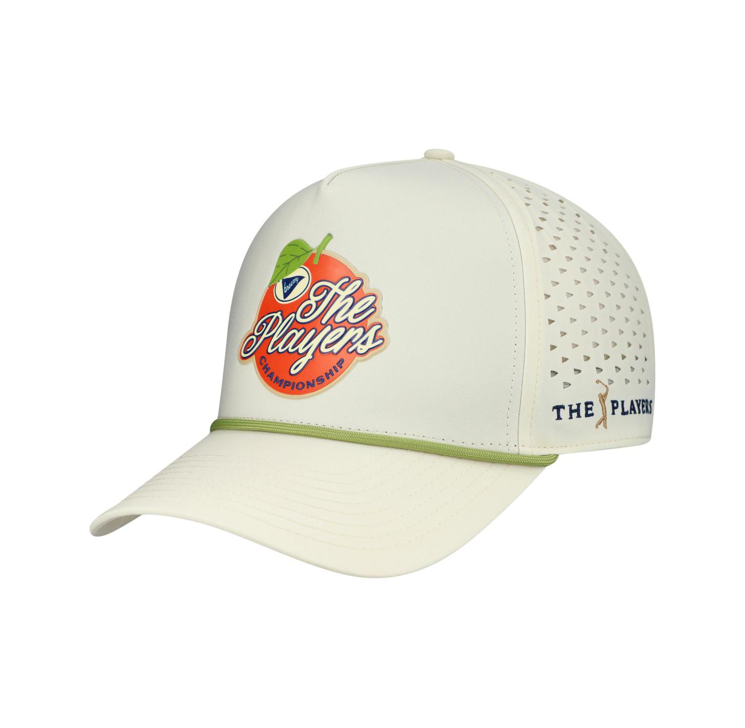 Men's Cream THE PLAYERS Orange Performance Adjustable Hat