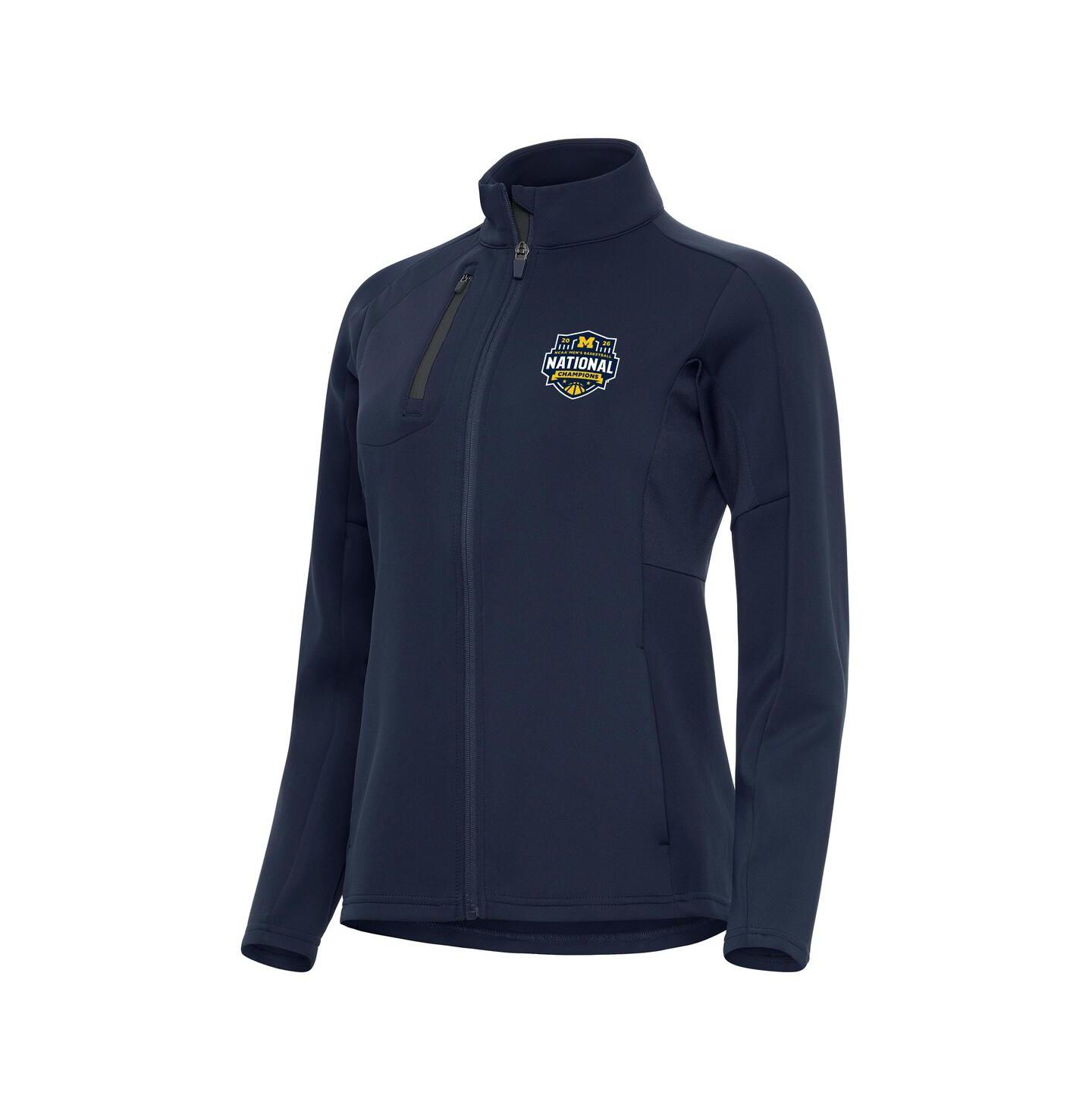 Женская куртка Antigua Navy Michigan Wolverines 2026 NCAA Basketball National Champions Generation Full-Zip — фото 3