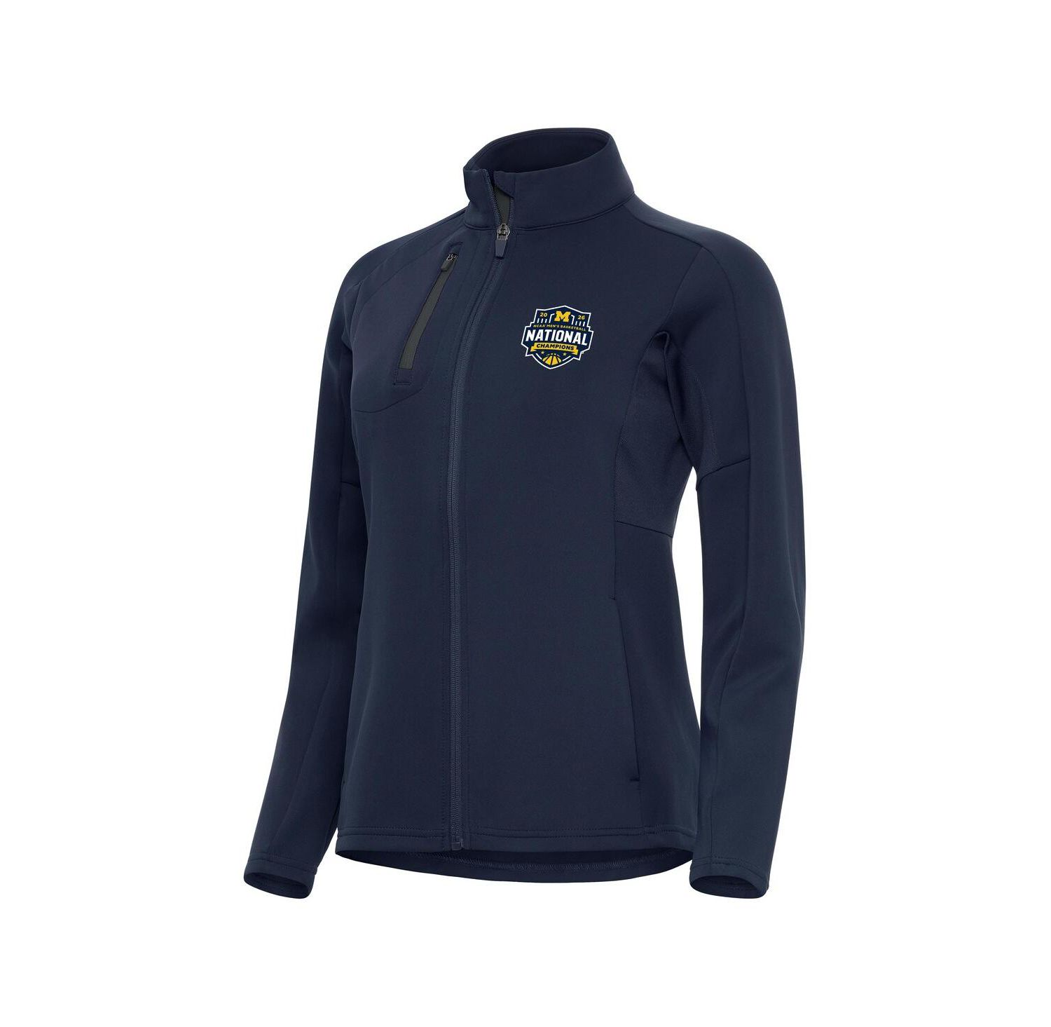 Women's Navy Michigan Wolverines 2026 NCAA Men's Basketball National Champions Generation Full-Zip Jacket