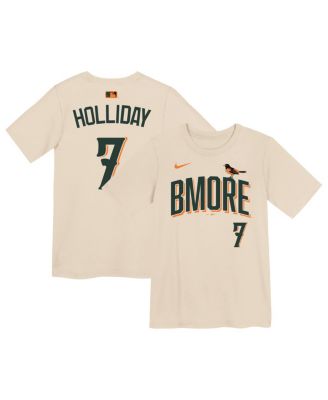 Preschool Jackson Holliday Cream Baltimore Orioles 2026 City Connect Name & Number T-Shirt