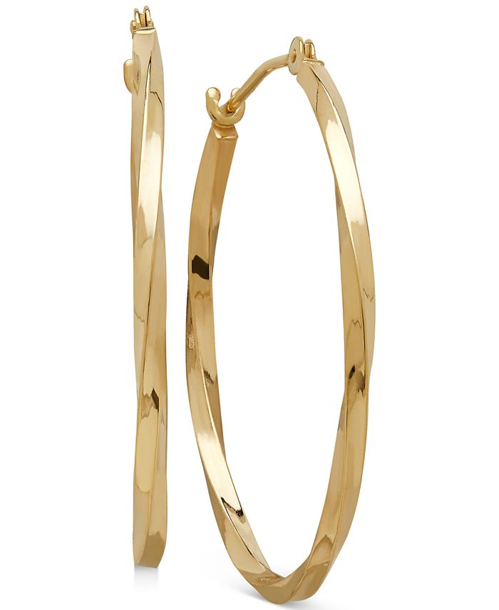 15x30mm 1 Pair of 14K Gold Filled Twist Hoop Tiny Hoop Earrings for Jewelry  Making Supply Findings K-178