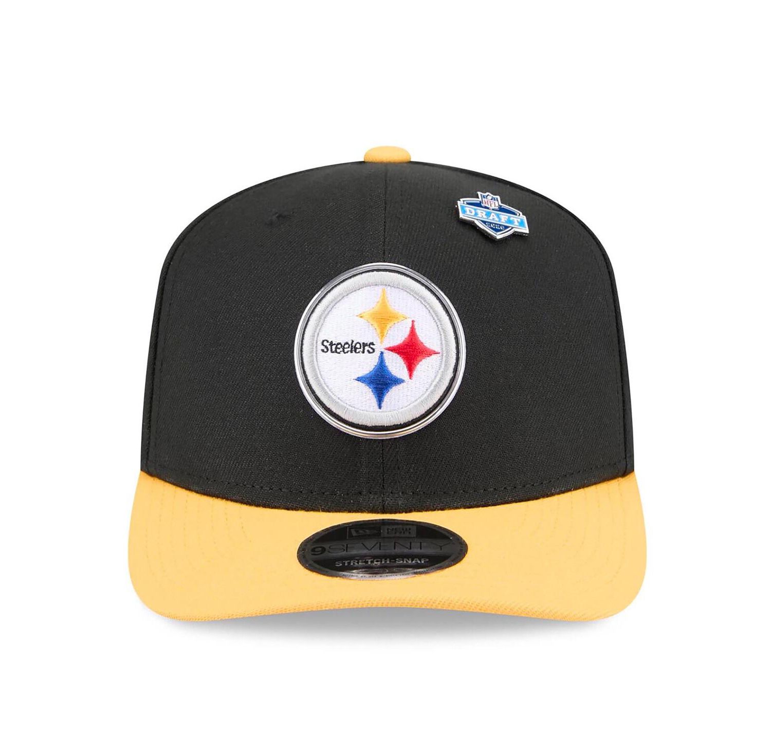 Men's Black/Gold Pittsburgh Steelers 2026 NFL Draft 9SEVENTY Adjustable Hat