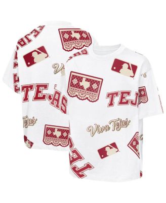 Big Boys and Girls White Texas Rangers 2026 City Connect Circus Catch T-Shirt