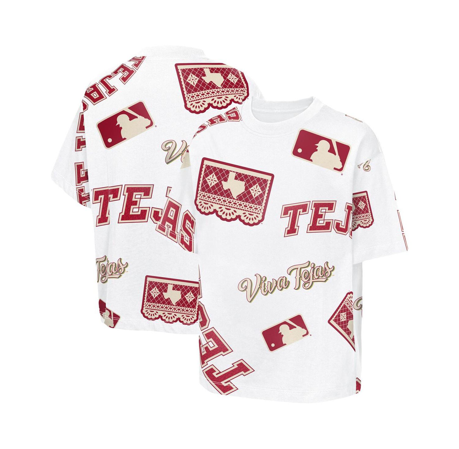 Big Boys and Girls White Texas Rangers 2026 City Connect Circus Catch T-Shirt