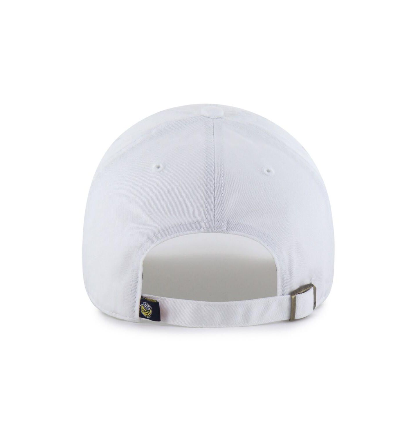 Мужская кепка '47 Brand White Michigan Wolverines Vault Clean Up Adjustable Hat — фото 2