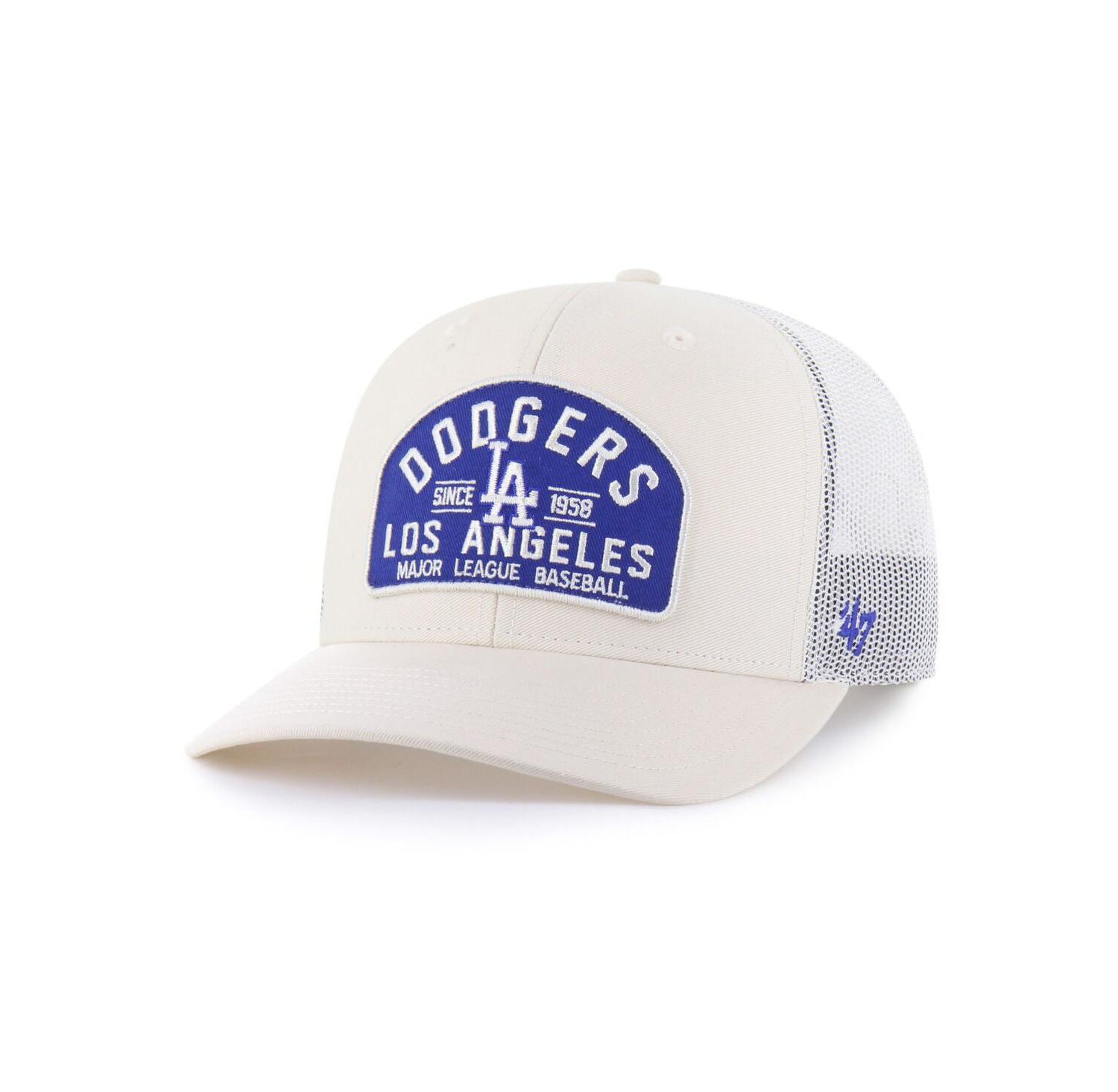 Men's Cream Los Angeles Dodgers Leland Adjustable Trucker Hat