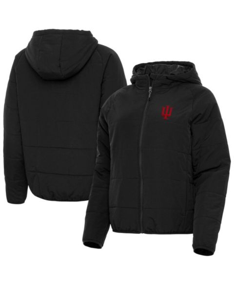 Женские худи Antigua Women's Black Indiana Hoosiers Universe Full-Zip Jacket