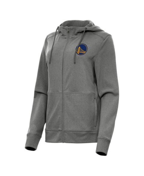 Женские худи Antigua Women's Heather Charcoal Golden State Warriors Seeker Full-Zip Jacket