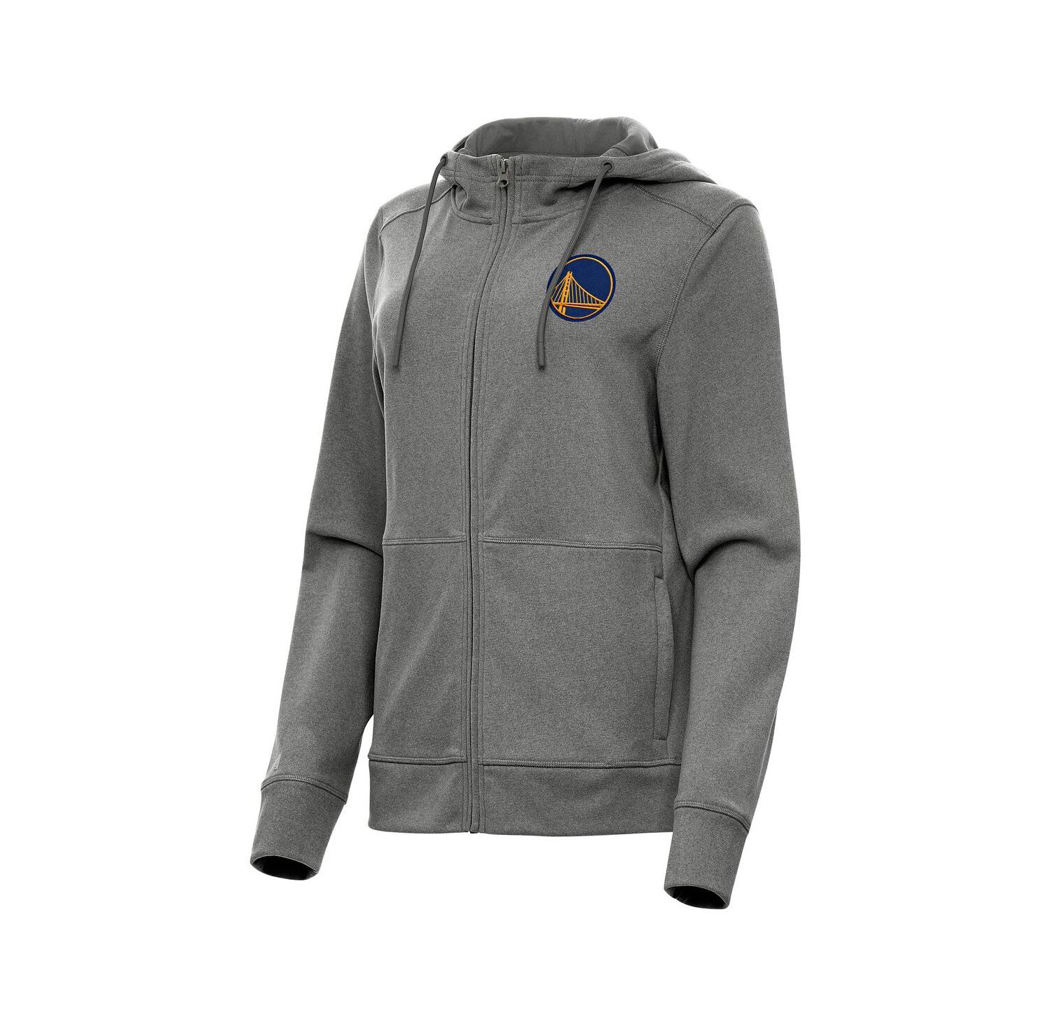Women's Heather Charcoal Golden State Warriors Seeker Full-Zip Hoodie Jacket