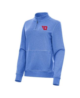 Women's Heather Royal Dayton Flyers Crush Quarter-Zip Fleece Sweatshirt