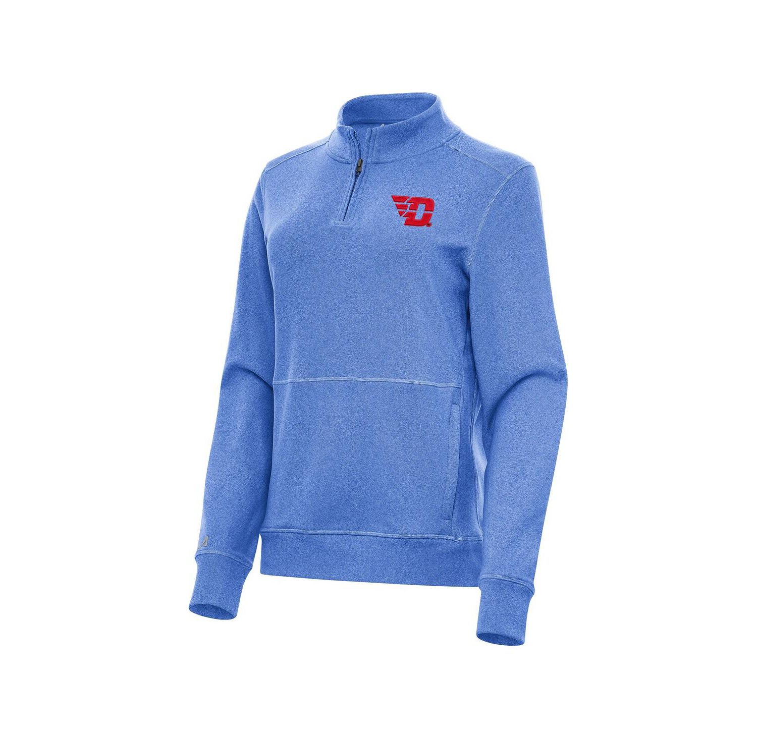 Women's Heather Royal Dayton Flyers Crush Quarter-Zip Fleece Sweatshirt