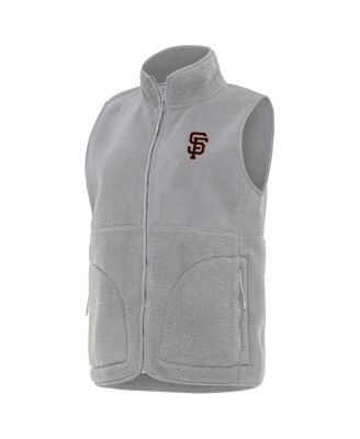 Women's Gray San Francisco Giants Nostalgic Full-Zip Vest