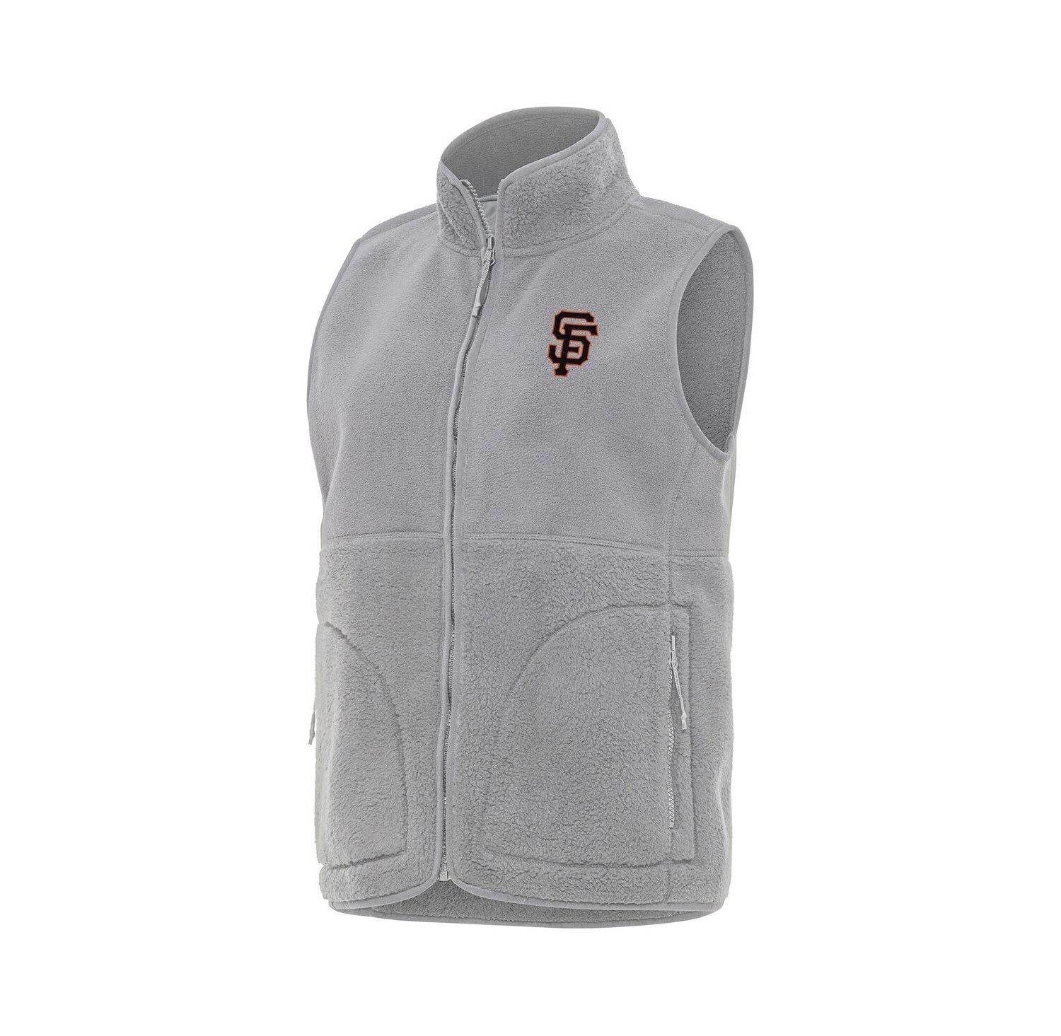 Women's Gray San Francisco Giants Nostalgic Full-Zip Vest