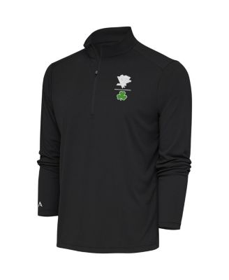 Men's Charcoal Pittsburgh Penguins Shamrock Tribute Quarter-Zip Pullover