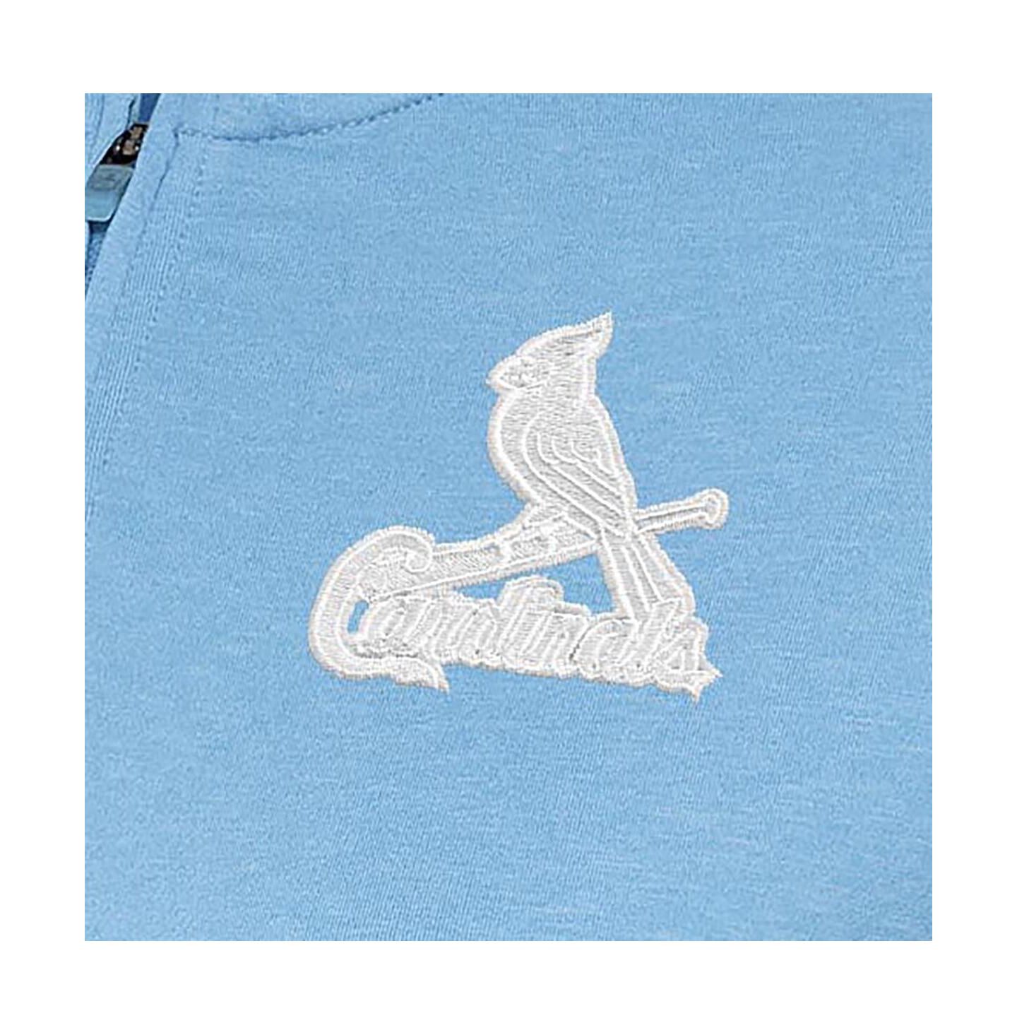 Женский свитер Antigua Light Blue St. Louis Cardinals Mentor Quarter-Zip Pullover Top — фото 2