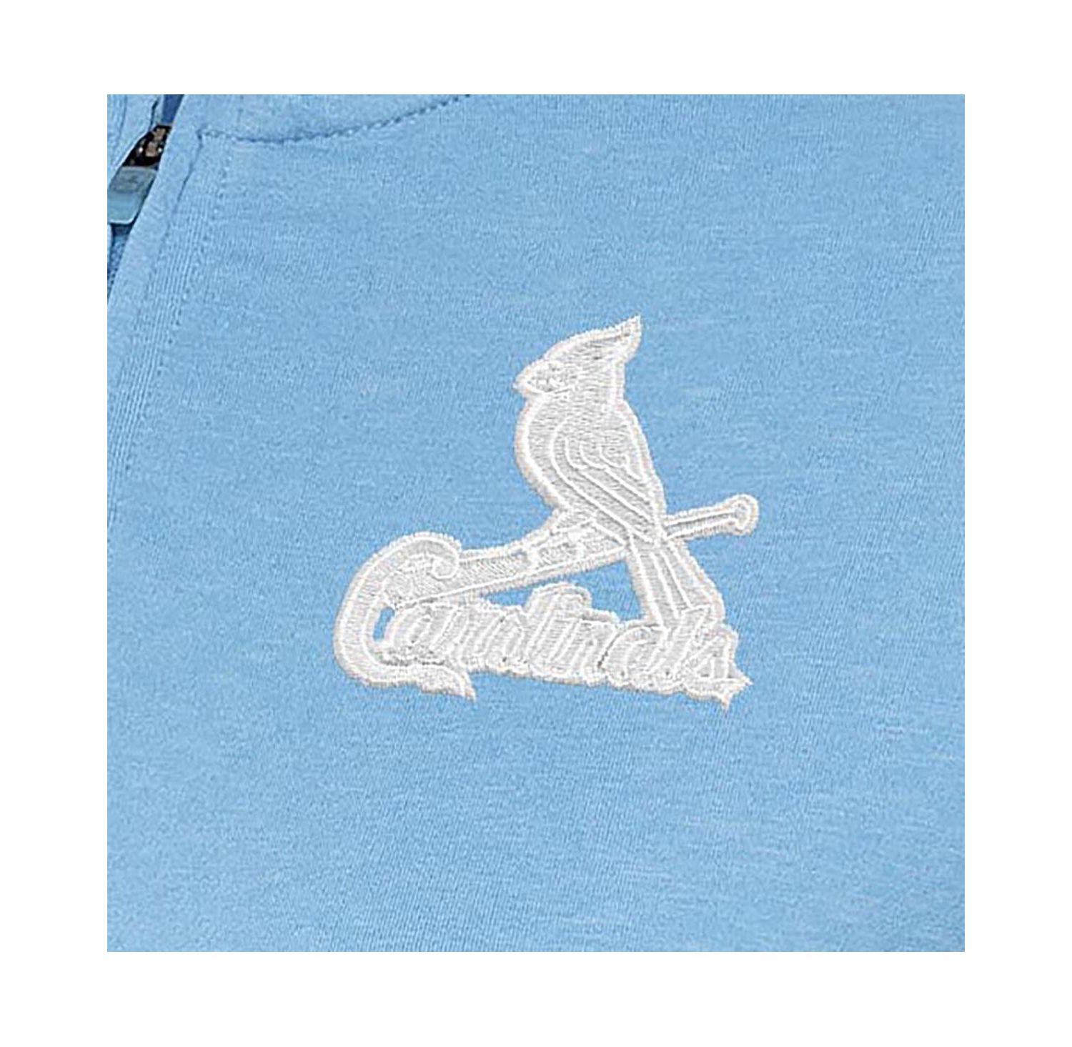 Women's Light Blue St. Louis Cardinals Mentor Quarter-Zip Pullover Top