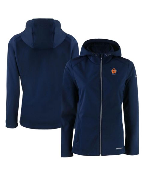 Женские куртки Cutter & Buck Women's Navy Syracuse Orange Evoke Eco Softshell Full-Zip Hooded Jacket