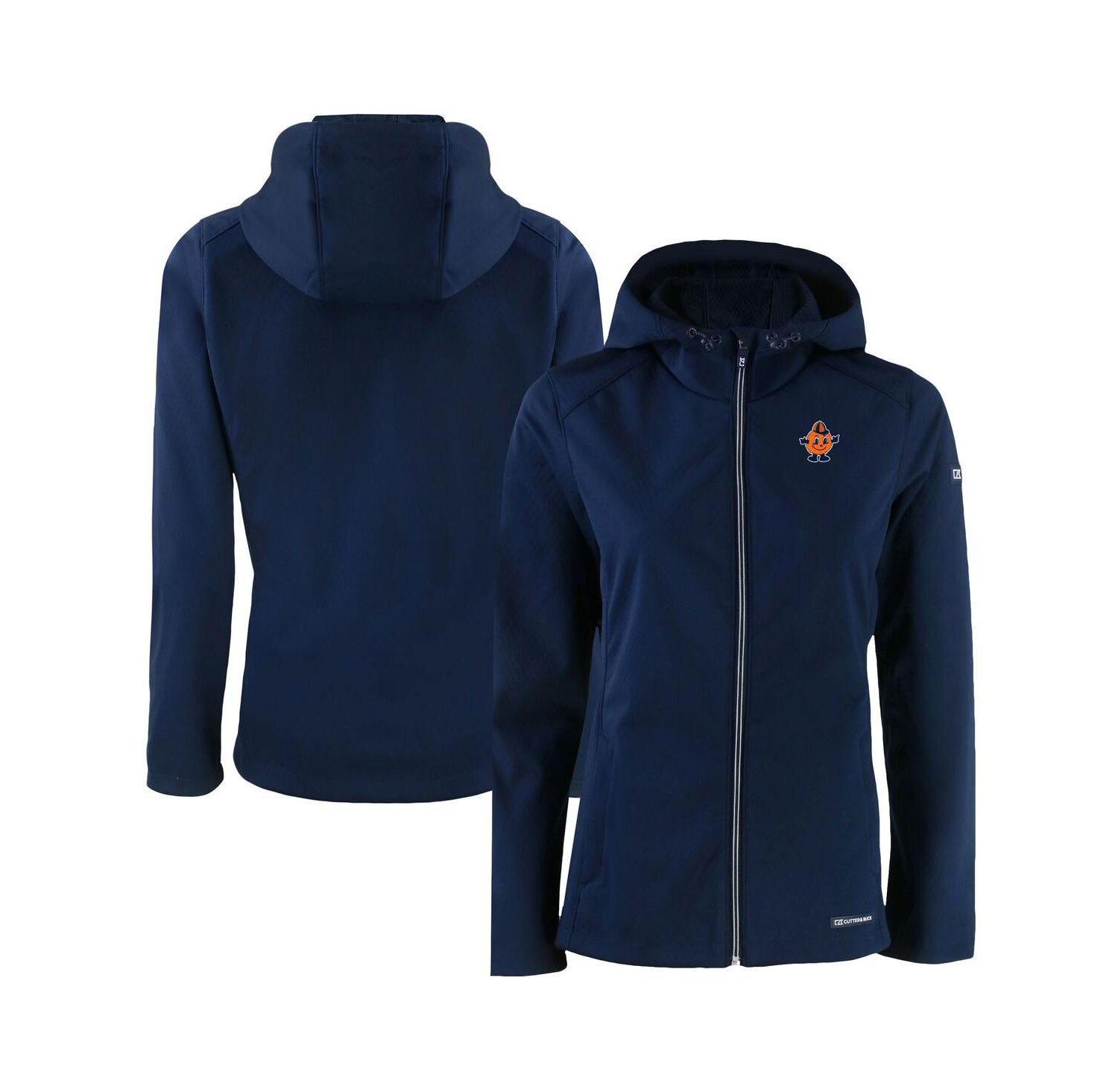 Women's Navy Syracuse Orange Evoke Eco Softshell Full-Zip Hooded Jacket