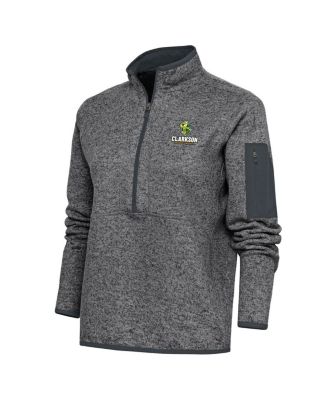 Women's Heather Charcoal Clarkson Golden Knights Fortune Digital Thermal Half-Zip Jacket