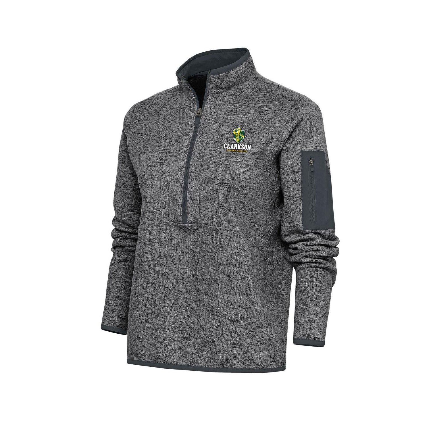 Women's Heather Charcoal Clarkson Golden Knights Fortune Digital Thermal Half-Zip Jacket