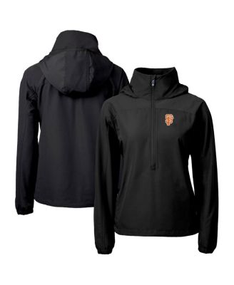 Women's Black San Francisco Giants City Connect Charter Eco Half-Zip Anorak Jacket