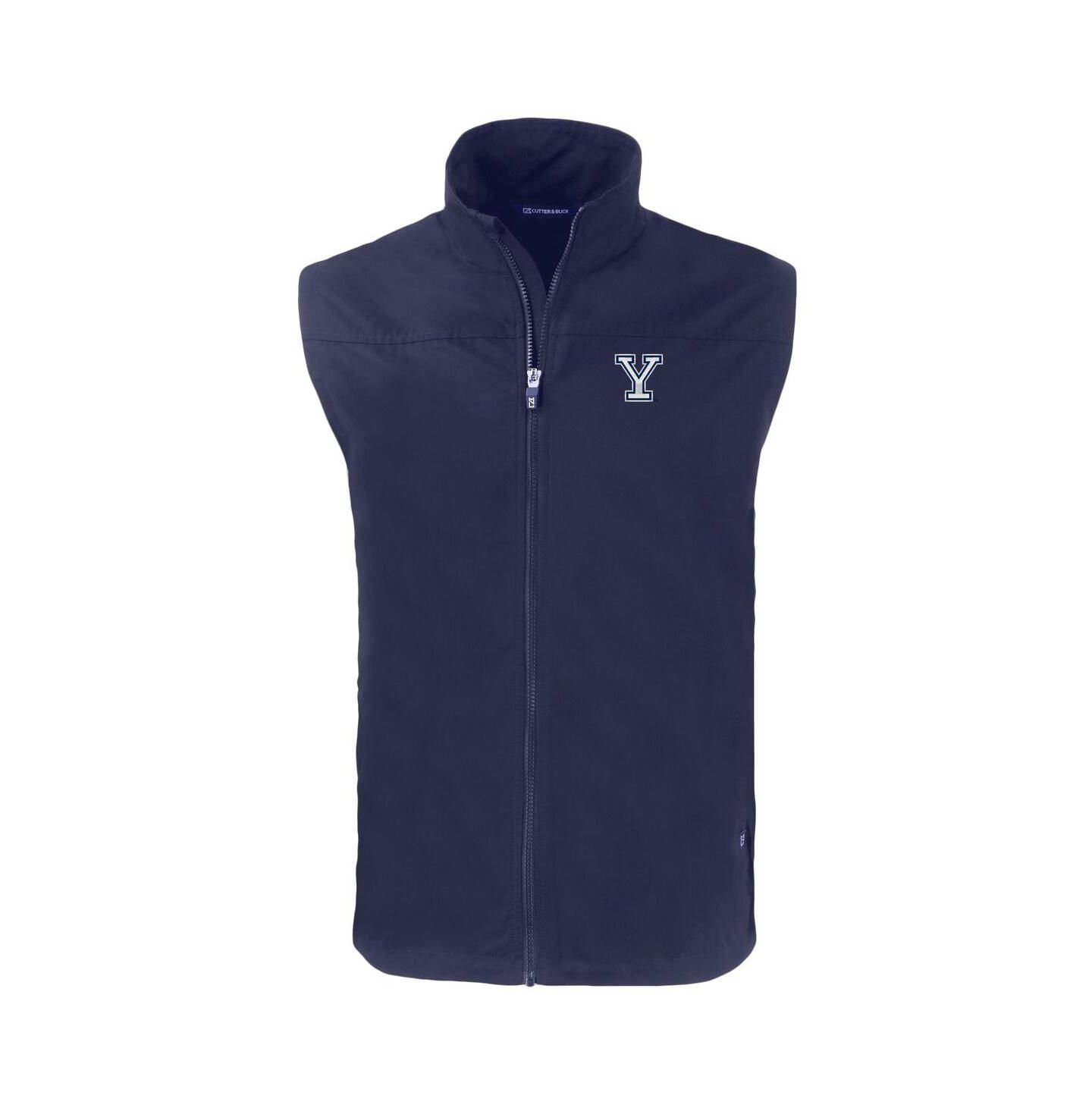 Мужской жилет Cutter & Buck Navy Yale Bulldogs Charter Eco Full-Zip Vest — фото 3