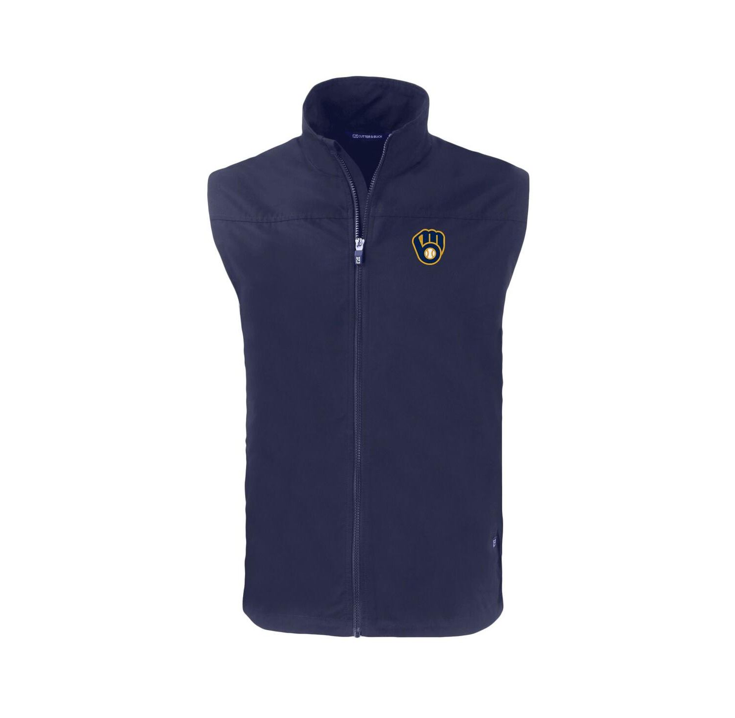 Men's Navy Milwaukee Brewers Charter Eco Full-Zip Vest