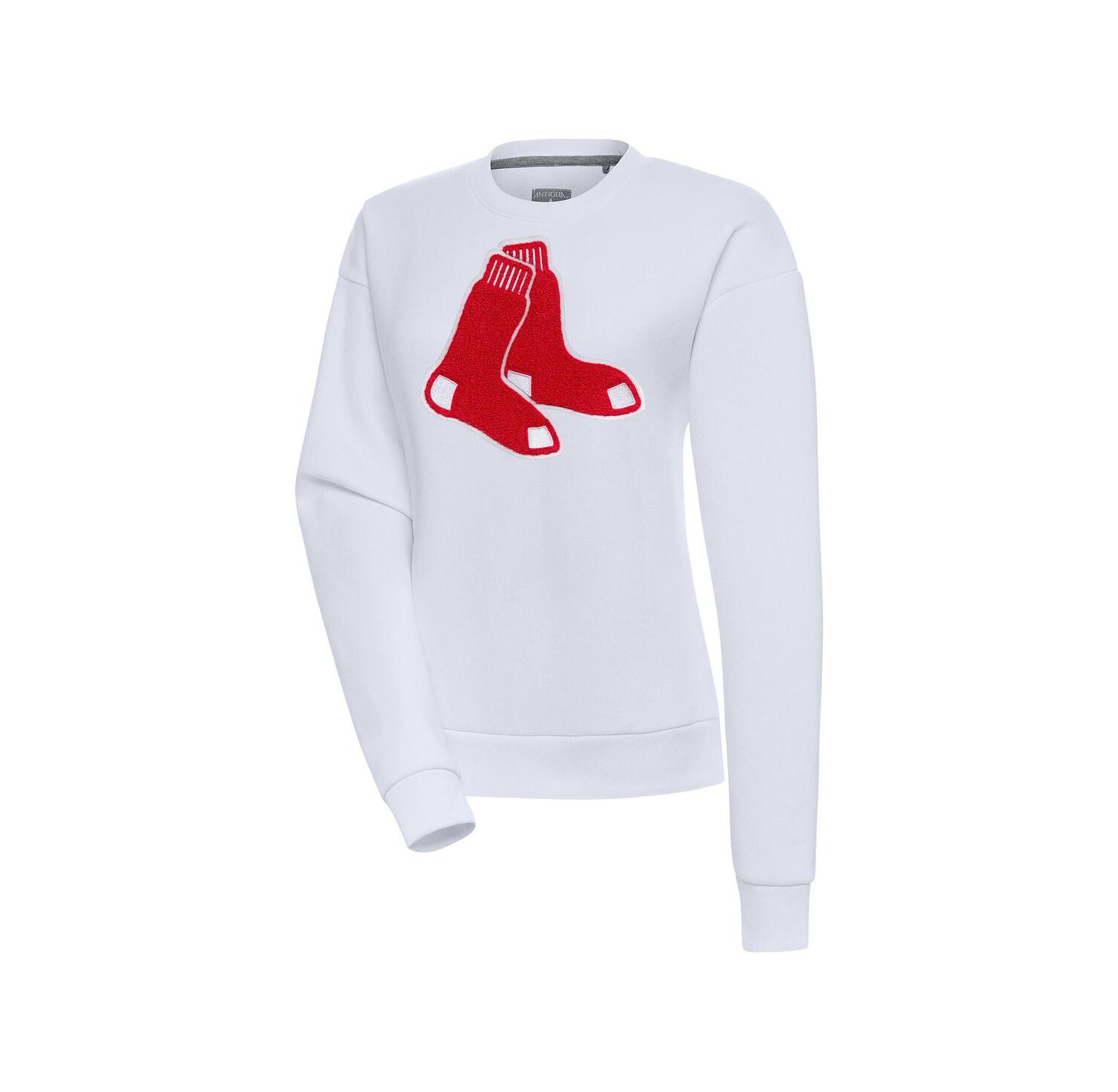 Women's White Boston Red Sox Victory Chenille Pullover Sweatshirt