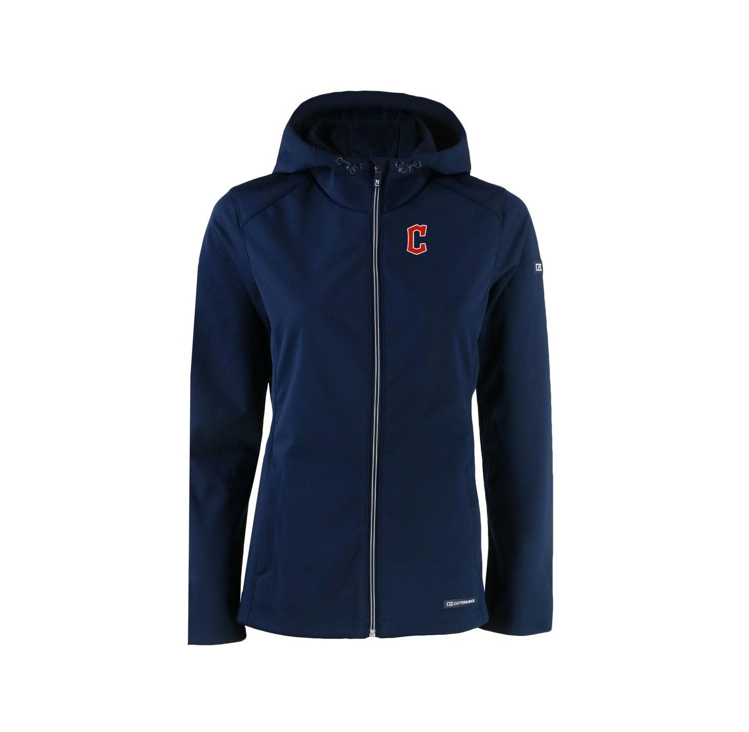 Women's Navy Cleveland Guardians Evoke Eco Softshell Full-Zip Jacket