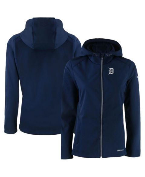 Женские куртки Cutter & Buck Women's Navy Detroit Tigers Evoke Eco Softshell Full-Zip Jacket