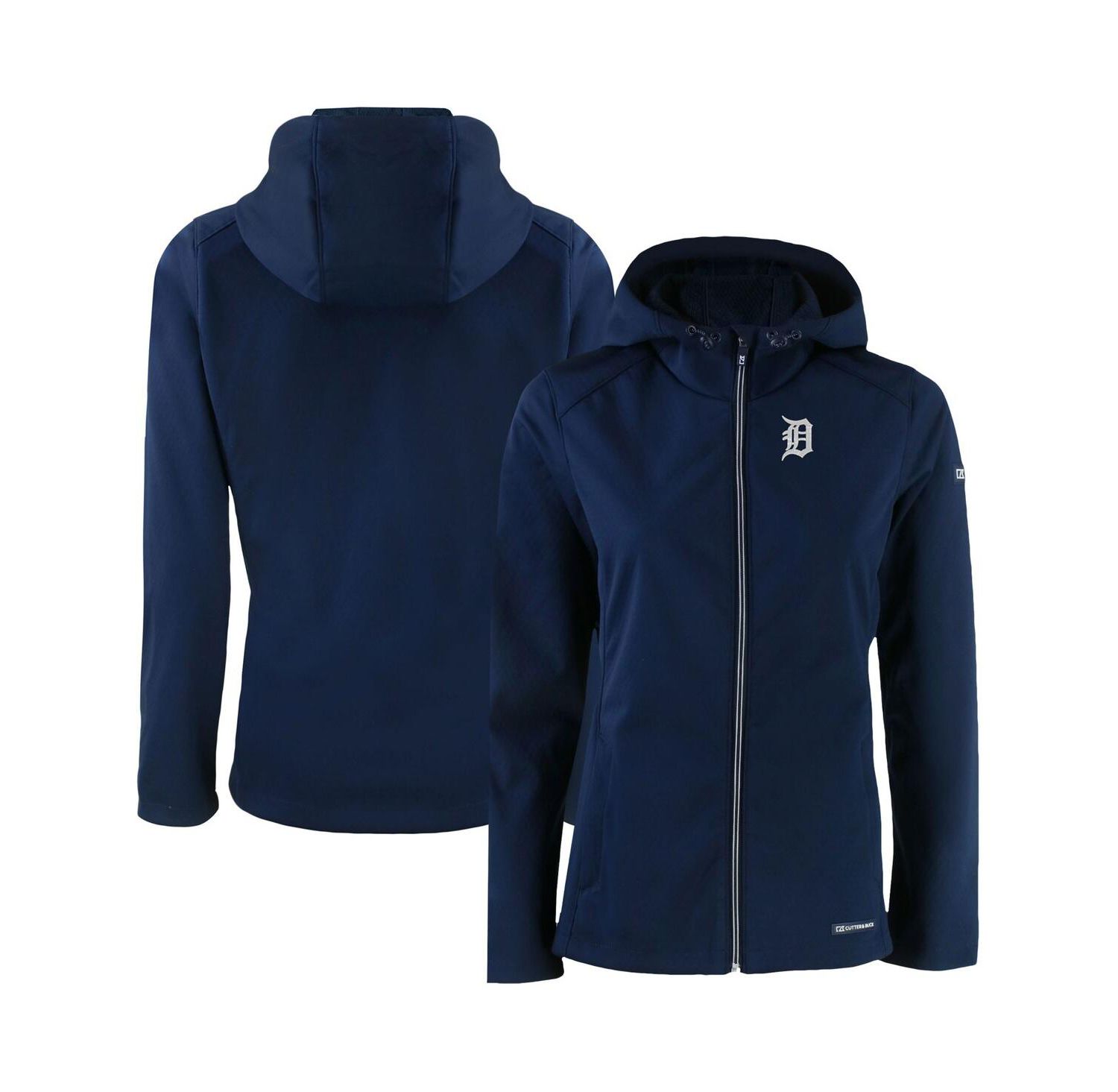 Women's Navy Detroit Tigers Evoke Eco Softshell Full-Zip Jacket