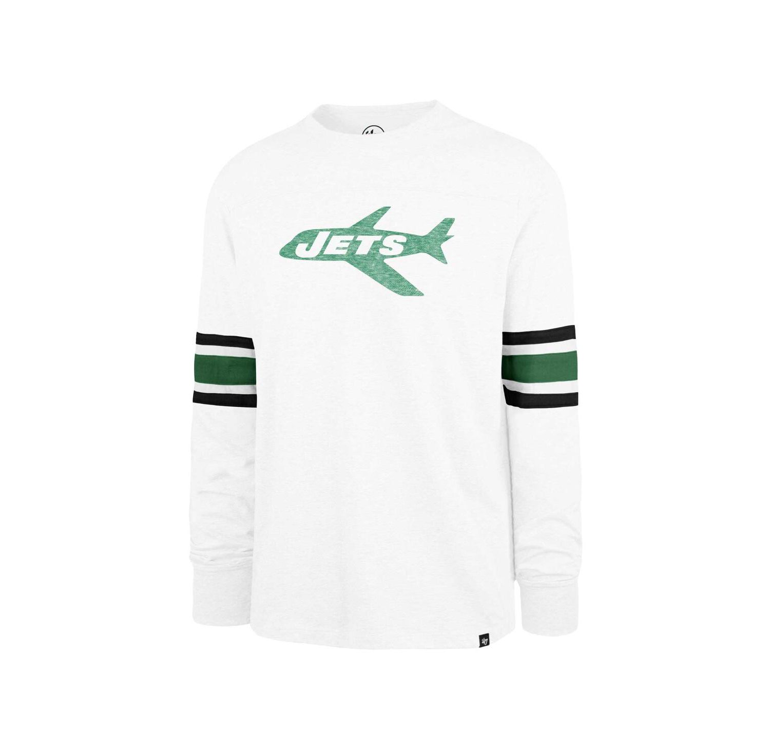 Men's White New York Jets Gridiron Throwback Premier Brex Long Sleeve T-Shirt