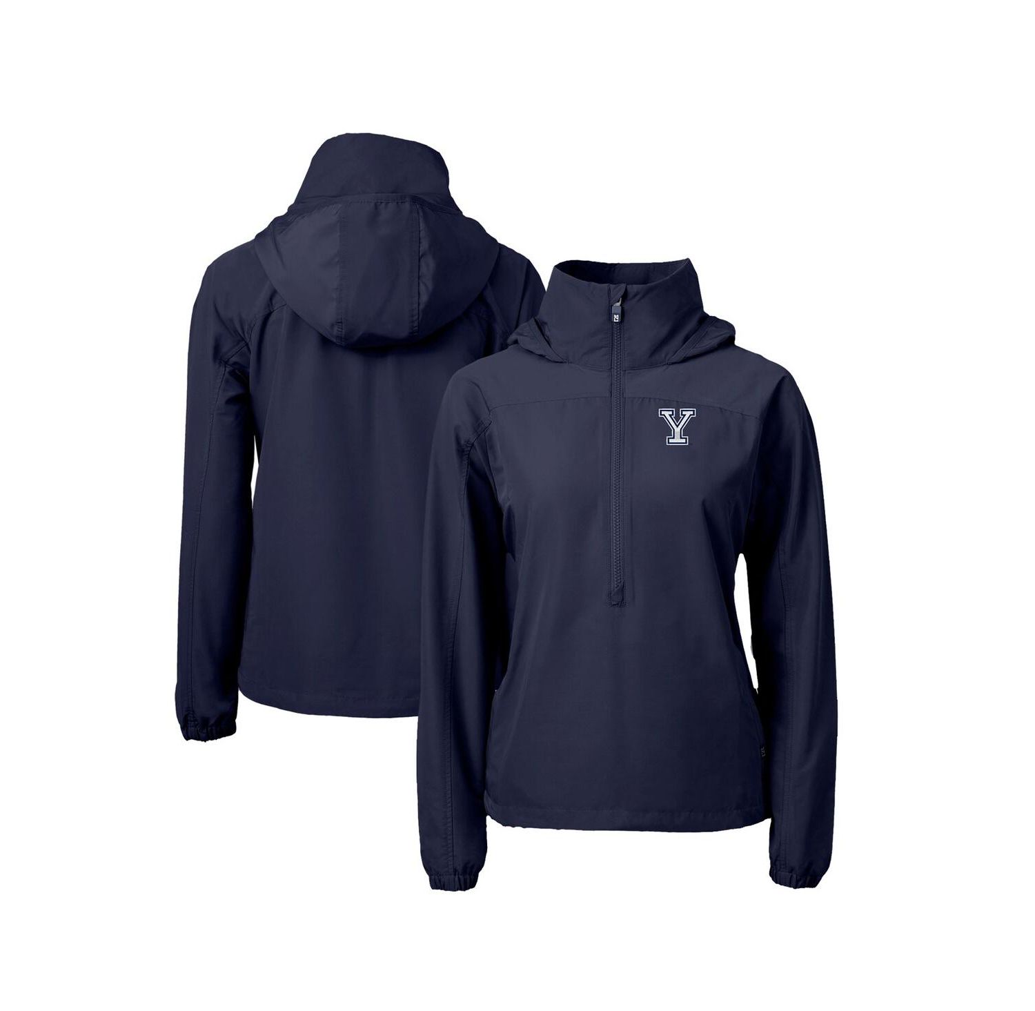 Women's Navy Yale Bulldogs Charter Eco Half-Zip Anorak Jacket