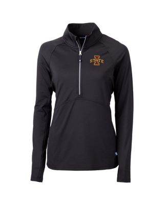Women's Black Iowa State Cyclones Adapt Eco Knit Half-Zip Pullover Jacket